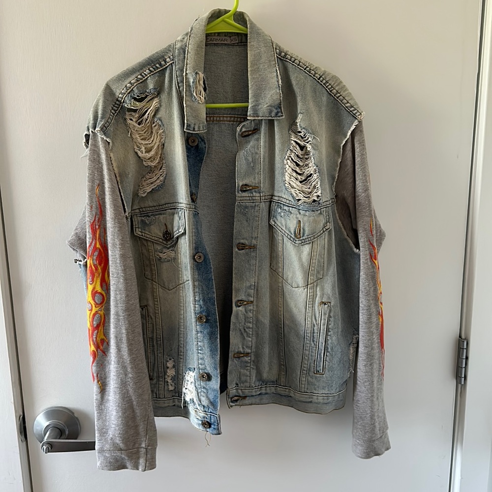 Vintage Carmar / LF jeans jacket with hoodie sleeves